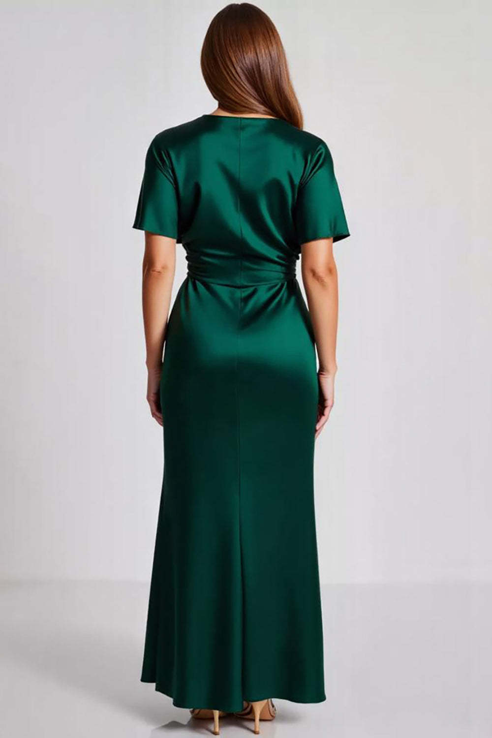 slim fit dress slacks Zapaka Women Dark Green Long Bridesmaid Dress A Line Spaghetti Straps Wedding Guest Party Dress, Dark Green / US20W
