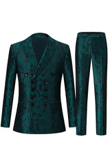 Double-Breasted 2-Piece Wedding Suit For Men In Tailored Fit