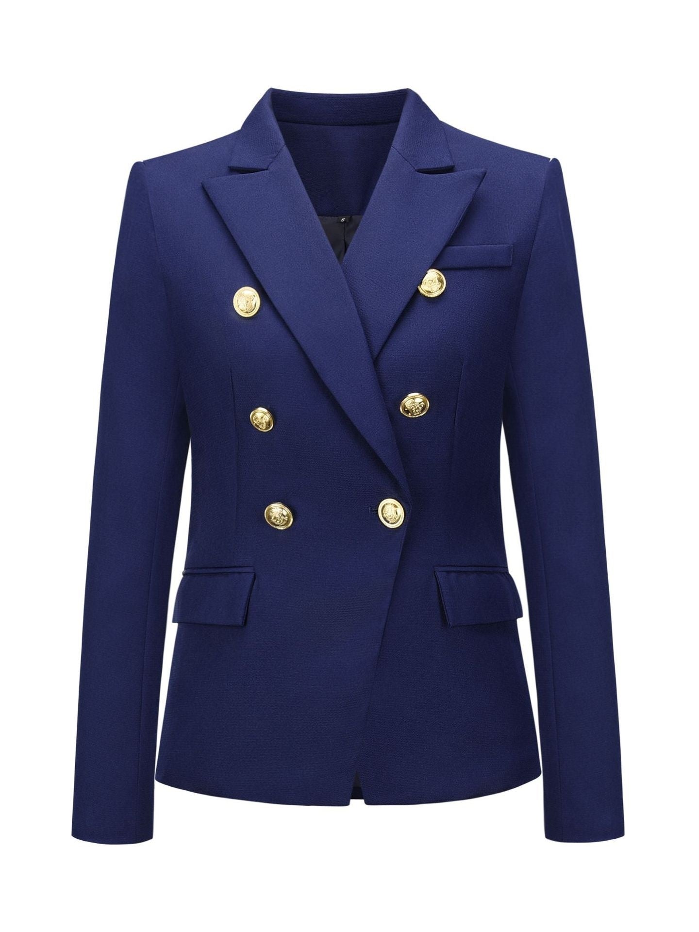 Double Breasted Peak Lapel Blazer For Women