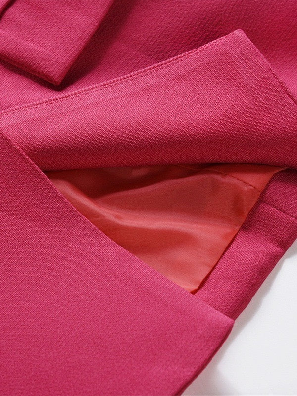 Double Breasted Peak Lapel Blazer For Women