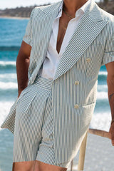Double-Breasted Six-Button Men's Wedding Suit In Tailored Fit