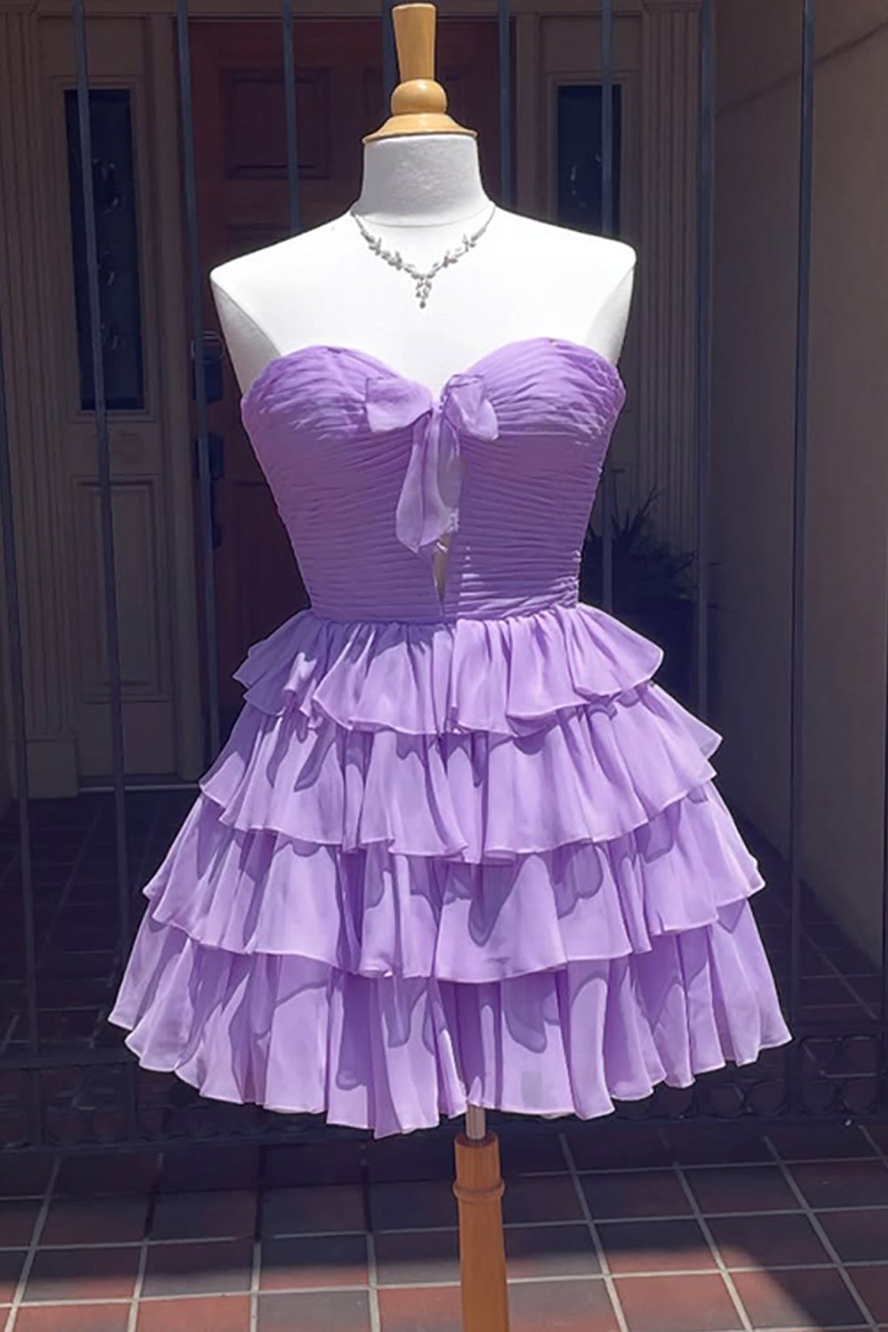 Dressystars A Line Homecoming Dresses Blue Tulle Sweetheart Tiered Cocktail Dresses