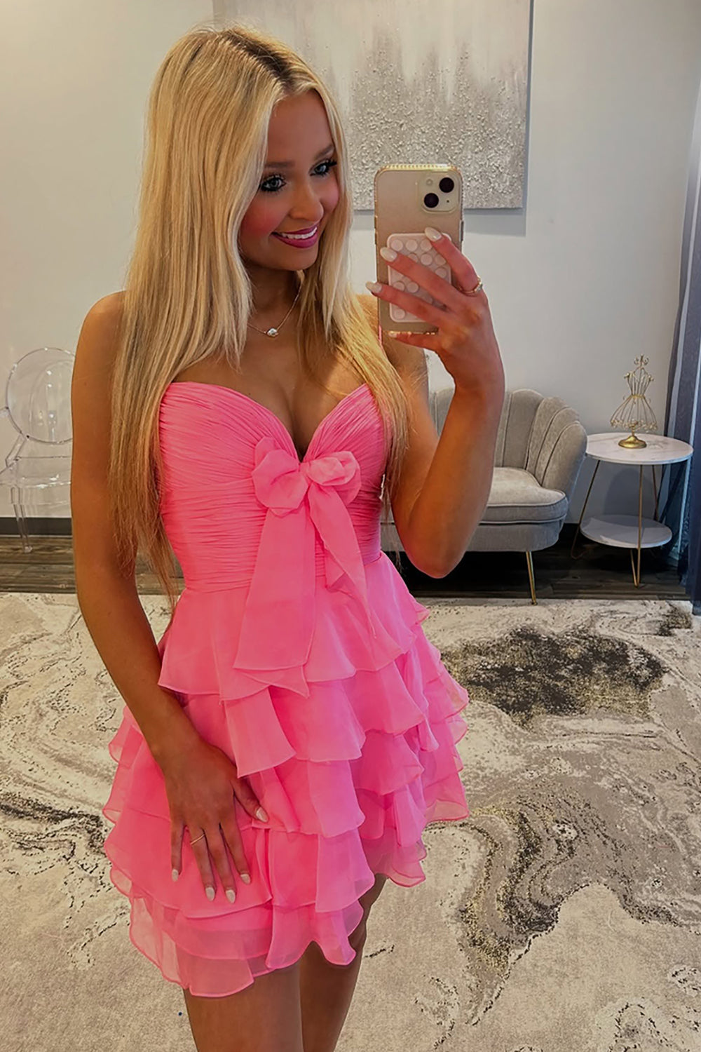 Dressystars A Line Homecoming Dresses Blue Tulle Sweetheart Tiered Cocktail Dresses