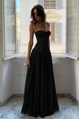 Dressystars A Line Spaghetti Straps Pink Corset Prom Dress With Ruffles Formal Evening Gown