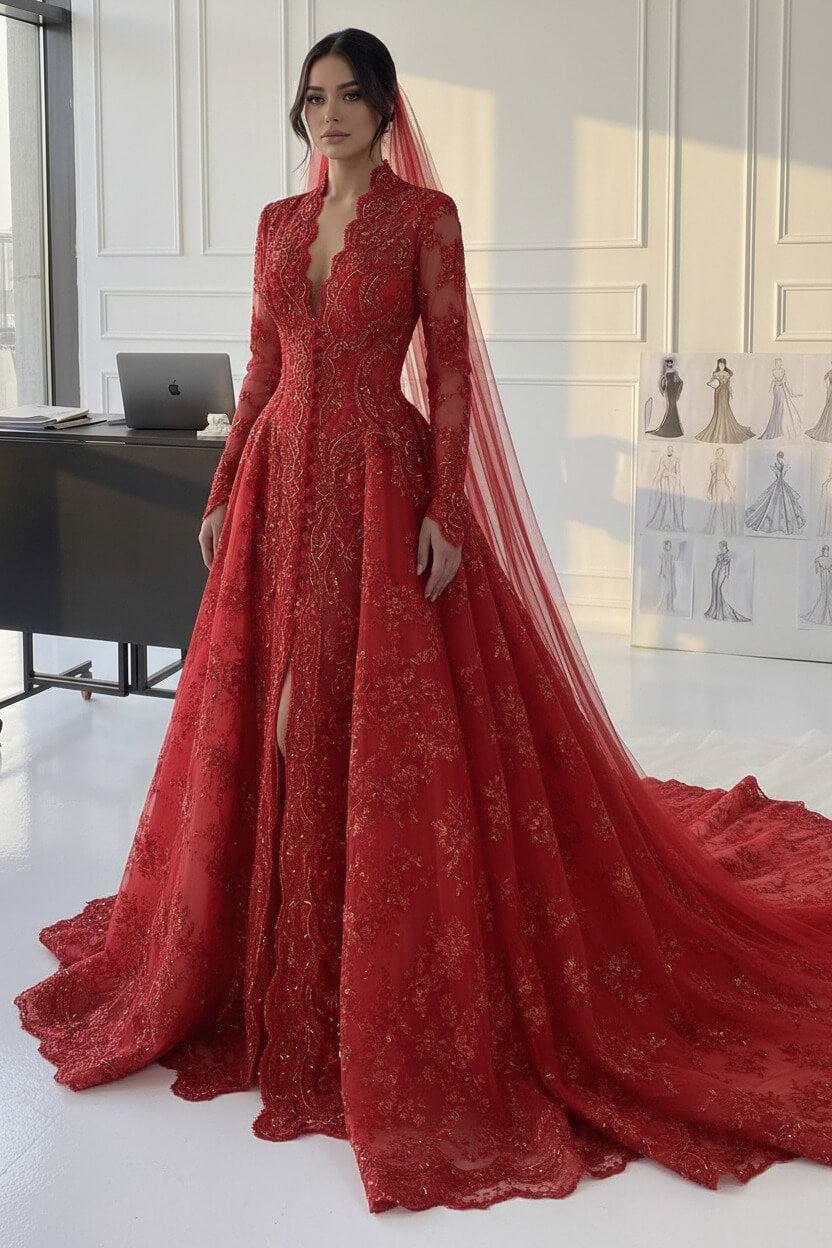 Dressystars A Line V Neck Champagne Long Wedding Dress With Appliques Lace Bridal Gown