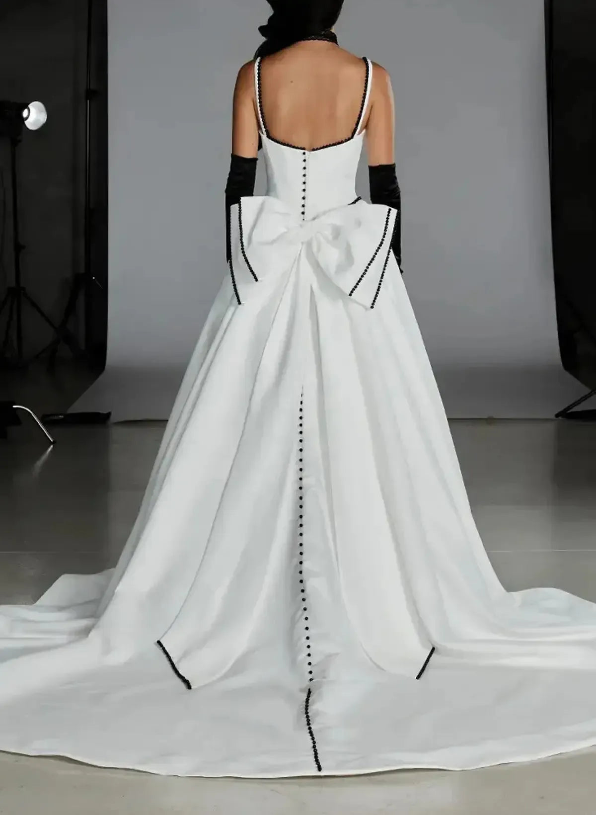 Dressystars Ball Gown Off the Shoulder Sleeveless Chapel Train Satin Wedding Dress with Bow