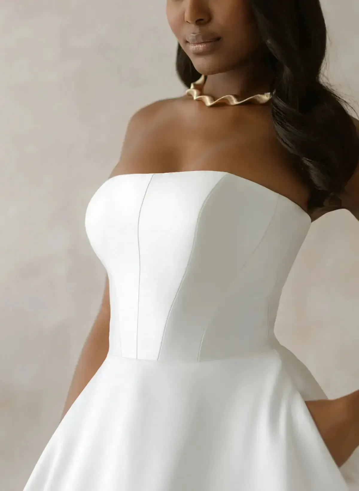 Dressystars Ball Gown Off the Shoulder Sleeveless Court Train Satin Wedding Dress