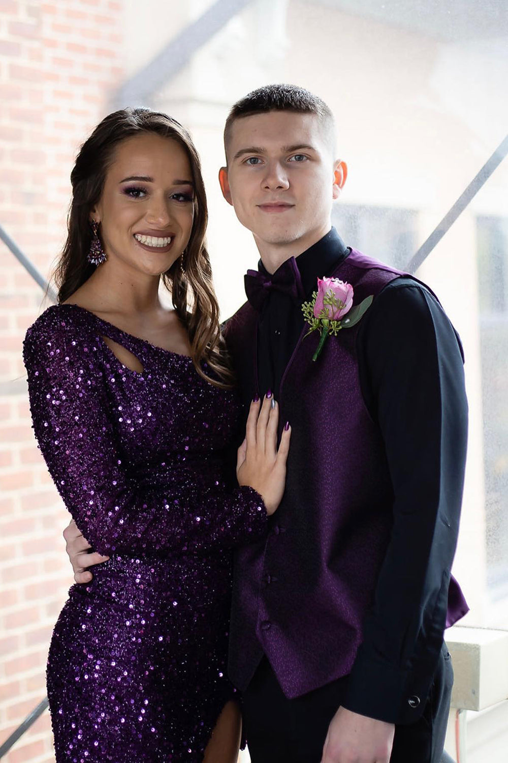 Dressystars Black Homecoming Dress Sequin One Shoulder One Sleeve Keyhole Tight Short Prom Dress