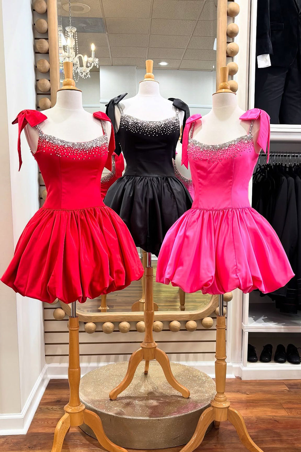 Dressystars Blue Beaded A Line Homecoming Dresses Short Cocktail Dresses With Bow