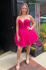 Dressystars Blue Homecoming Dress A Line Corset Short Prom Dress