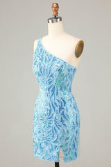 Dressystars Blue Homecoming Dress Beaded Fringed Tight Short Prom Dress