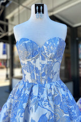 Dressystars Blue Homecoming Dress Corset A Line Short Prom Dress