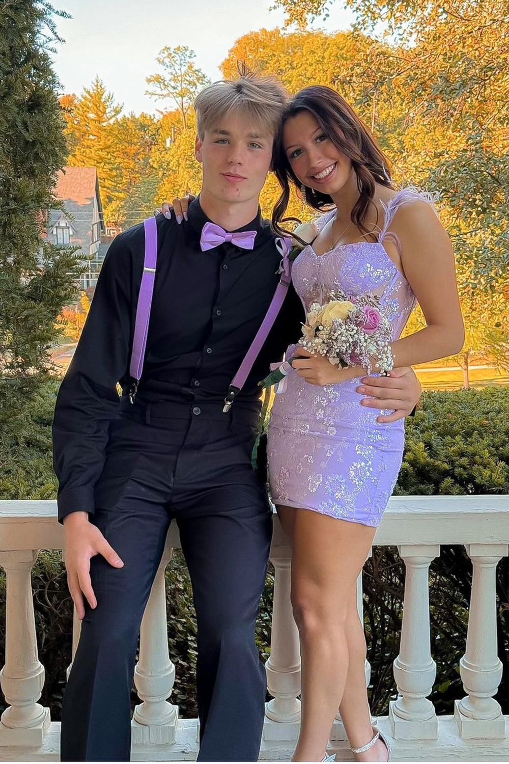 Dressystars Blue Homecoming Dress Corset Sequin Tight Short Prom Dress With Feathers