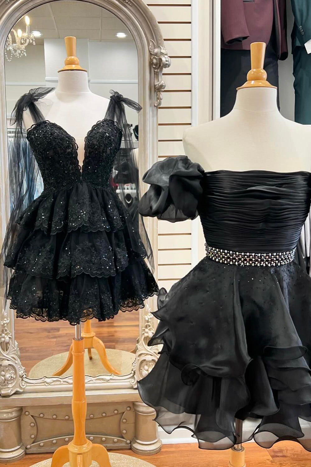 Dressystars Blue Homecoming Dress Sequin A Line Short Prom Dress