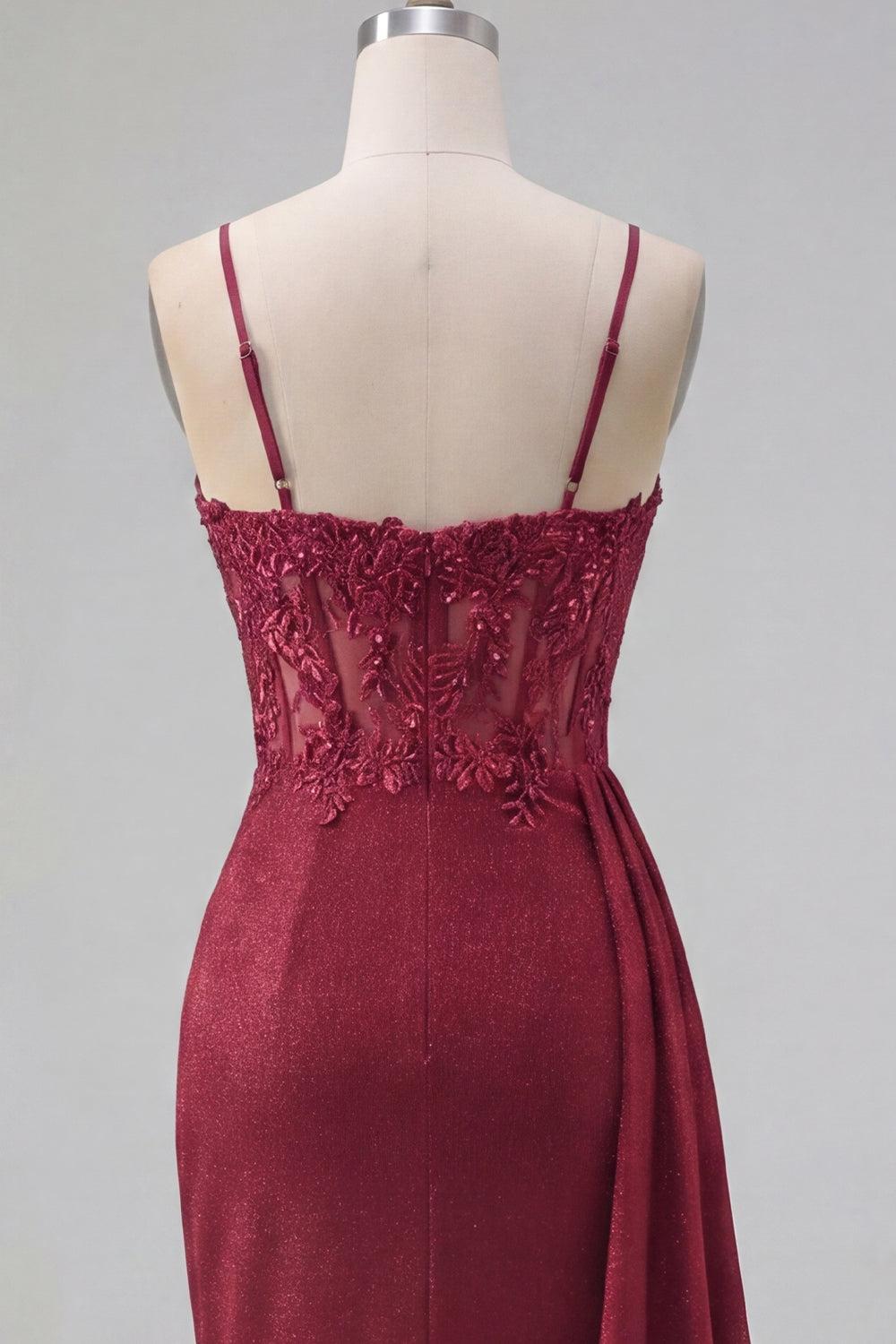 Dressystars Burgundy Beaded Ruched Tight Short Homecoming Dress with Side Cape