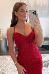Dressystars Champagne Homecoming Dress Spaghetti Straps Tight Short Prom Dress with Appliques