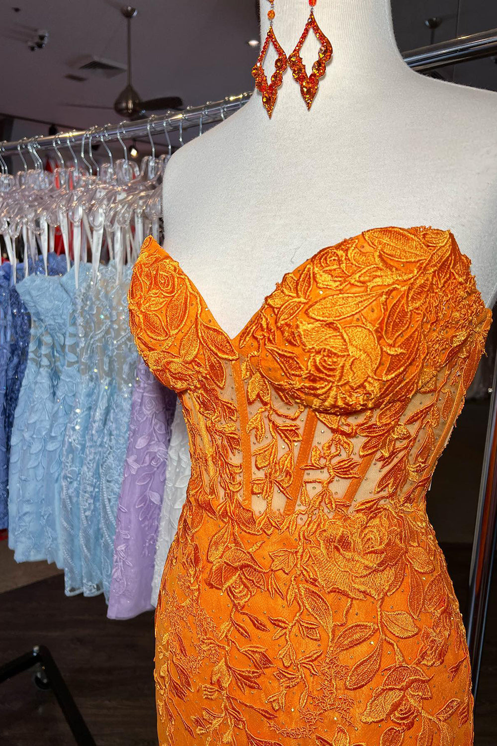 Dressystars Dark Green Homecoming Dress Strapless Corset Tight Short Prom Dress with Appliques