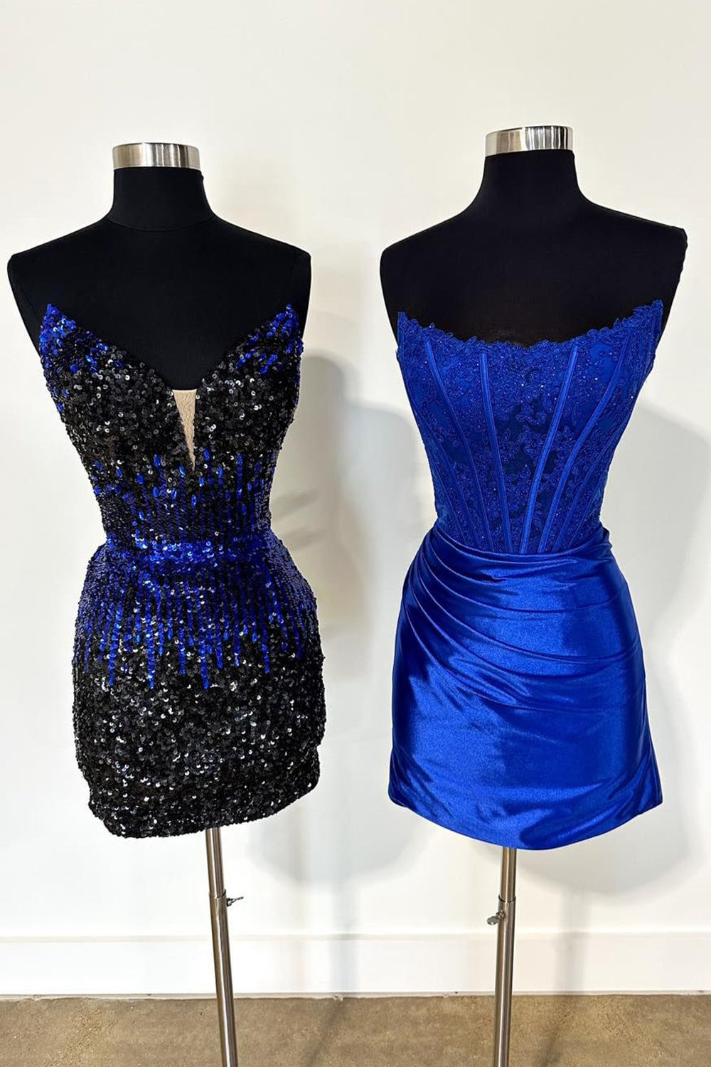 Dressystars Dark Green Homecoming Dress Strapless Satin Corset Tight Short Prom Dress (Gloves not Included)