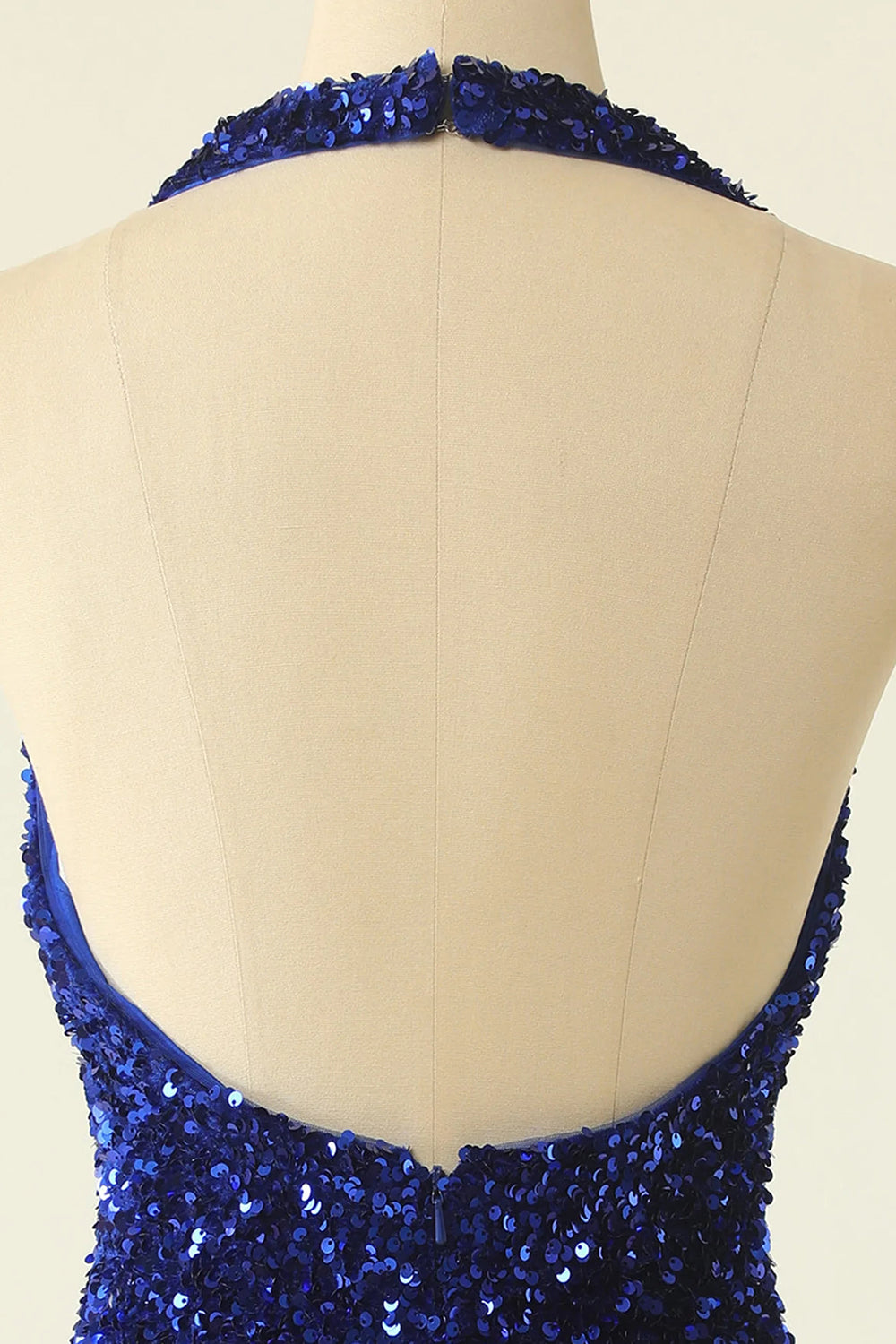 Dressystars Green Homecoming Dress Halter Sequin Backless Tight Short Prom Dress