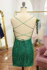 Dressystars Green Homecoming Dress Lace Tight Prom Dress