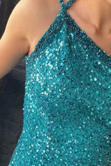 Dressystars Green Homecoming Dress Spaghetti Straps Backless Tight Short Prom Dress
