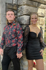 Dressystars Homecoming Dress Long Sleeves Short Prom Dress