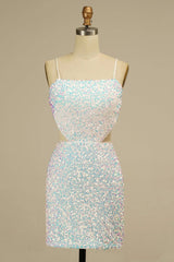 Dressystars Homecoming Dress Sequined Backless Prom Dress
