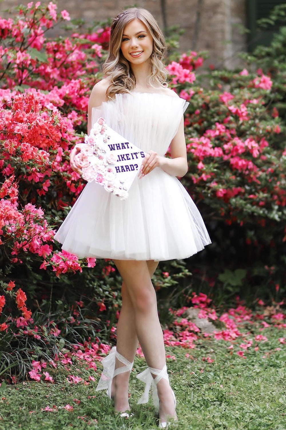 Dressystars Homecoming Dress Strapless A-Line Short Prom Dress