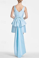 Dressystars Ivory V Neck A Line Homecoming Dress Short Cocktail Dress with Bow