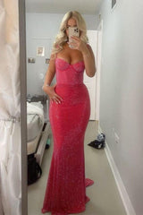 Dressystars Mermaid Sweetheart Red Long Prom Dress With Beading Formal Evening Gown