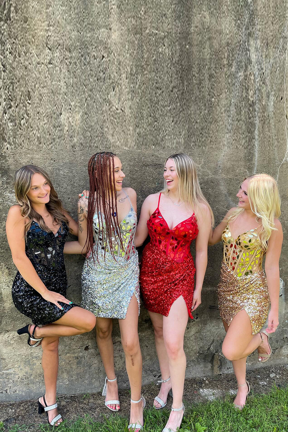 Dressystars Mirror Peacock Blue Homecoming Dress Corset Tight Short Hoco Dress