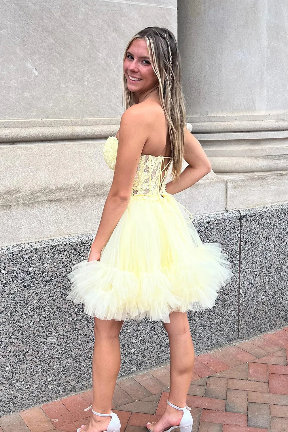 Dressystars Navy Homecoming Dress Beaded A Line Short Prom Dress with Appliques