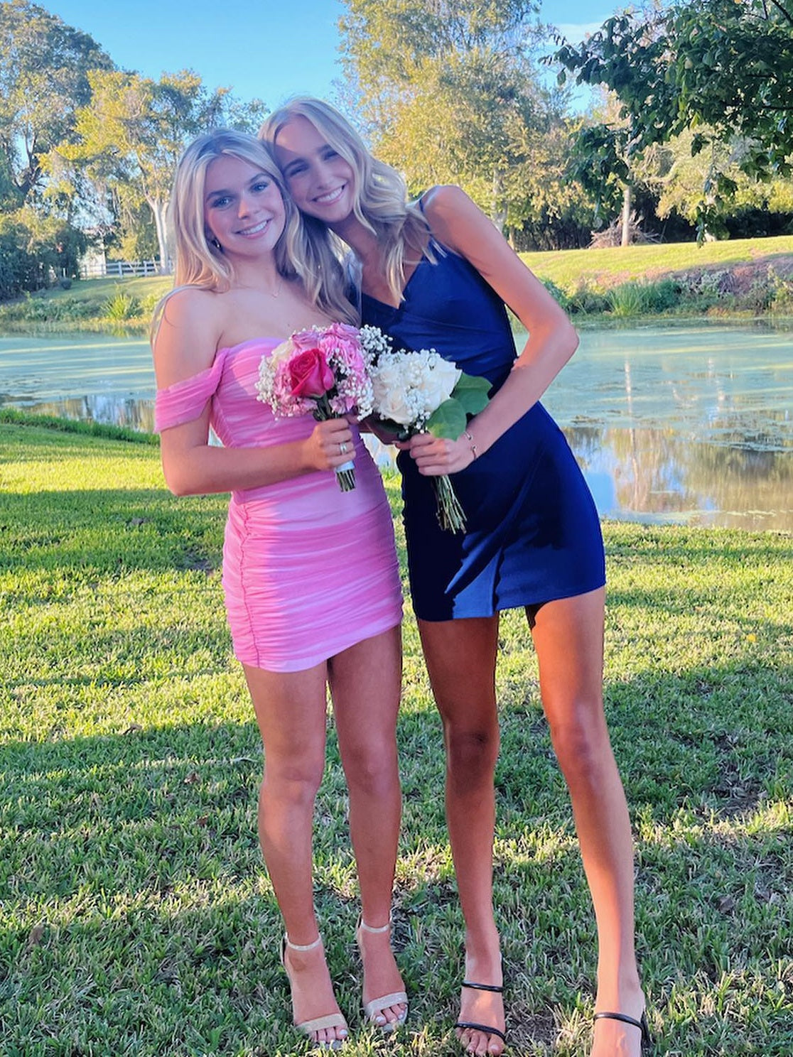 Dressystars Off the Shoulder Homecoming Dress Bodycon Pink Short Cocktail Dress