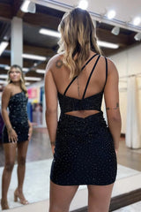 Dressystars One Shoulder Purple Homecoming Dress Cocktail Dress