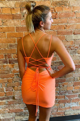 Dressystars Orange Homecoming Dress Spaghetti Straps Prom Dress