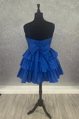 Dressystars Orange Ruffled A Line Homecoming Dresses Short Corset Cocktail Dresses With Bow