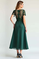 Dressystars Pine Illusion Neck Formal Dress With Beading