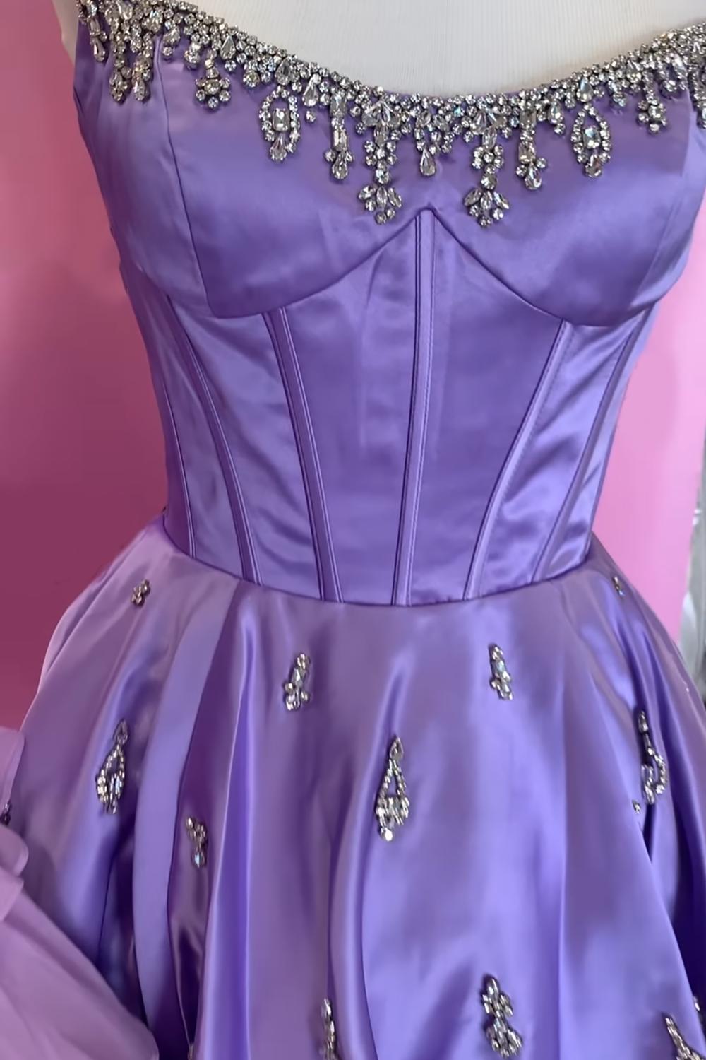 Dressystars Pink Corset Homecoming Dresses Strapless Short Cocktail Dresses With Rhinestone