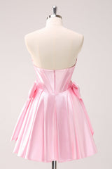 Dressystars Pink Homecoming Dress Corset Sweetheart A Line Short Prom Dress
