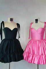 Dressystars Pink Homecoming Dress Ruched Corset A-Line Short Prom Dress