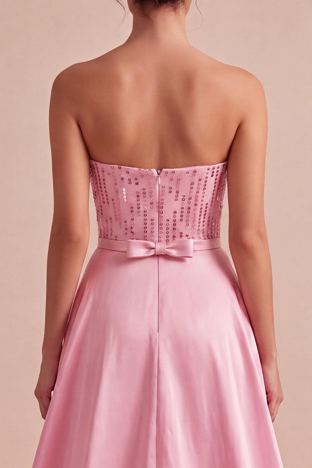 Dressystars Pink Sequin Short Tight Homecoming Dress with Cape