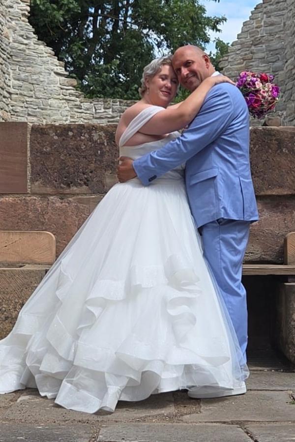 Dressystars Plus Size Wedding Dresses Off The Shoulder Tulle Bridal Gowns