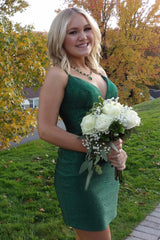 Dressystars Red Homecoming Dress Spaghetti Straps Beaded Tight Short Prom Dress