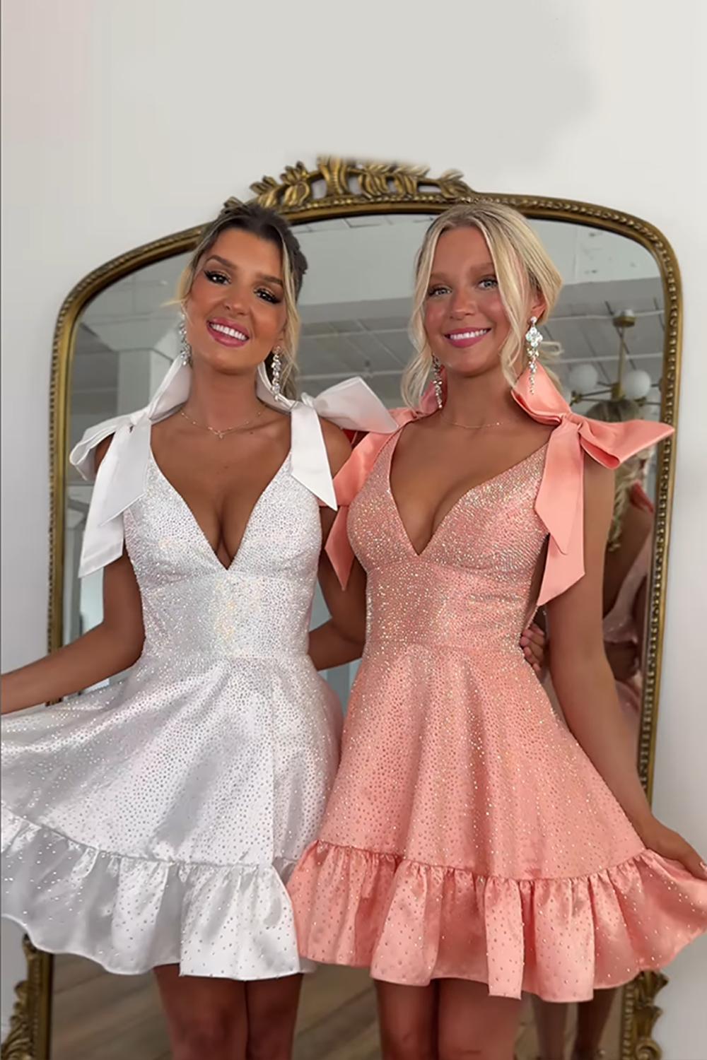 Dressystars Royal Blue A Line Homecoming Dresses Ruffled Short Cocktail Dresses With Beading