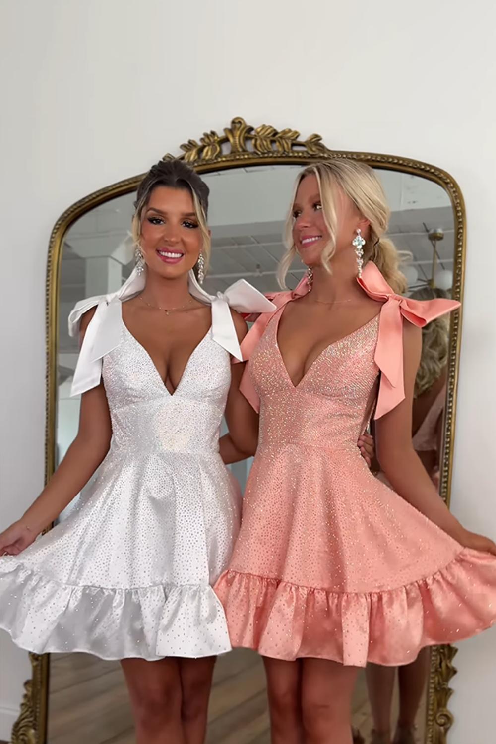 Dressystars Royal Blue A Line Homecoming Dresses Ruffled Short Cocktail Dresses With Beading