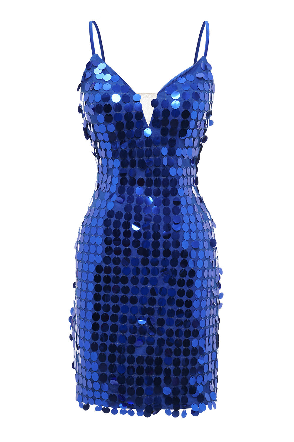 Dressystars Royal Blue Homecoming Dress Sequin Tight Short Prom Dress