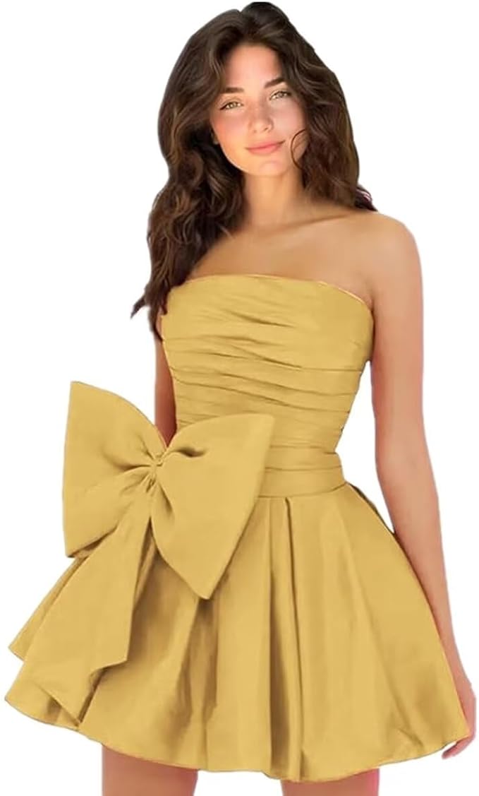 Dressystars Royal Blue Homecoming Dress Taffeta Strapless Short Party Dress