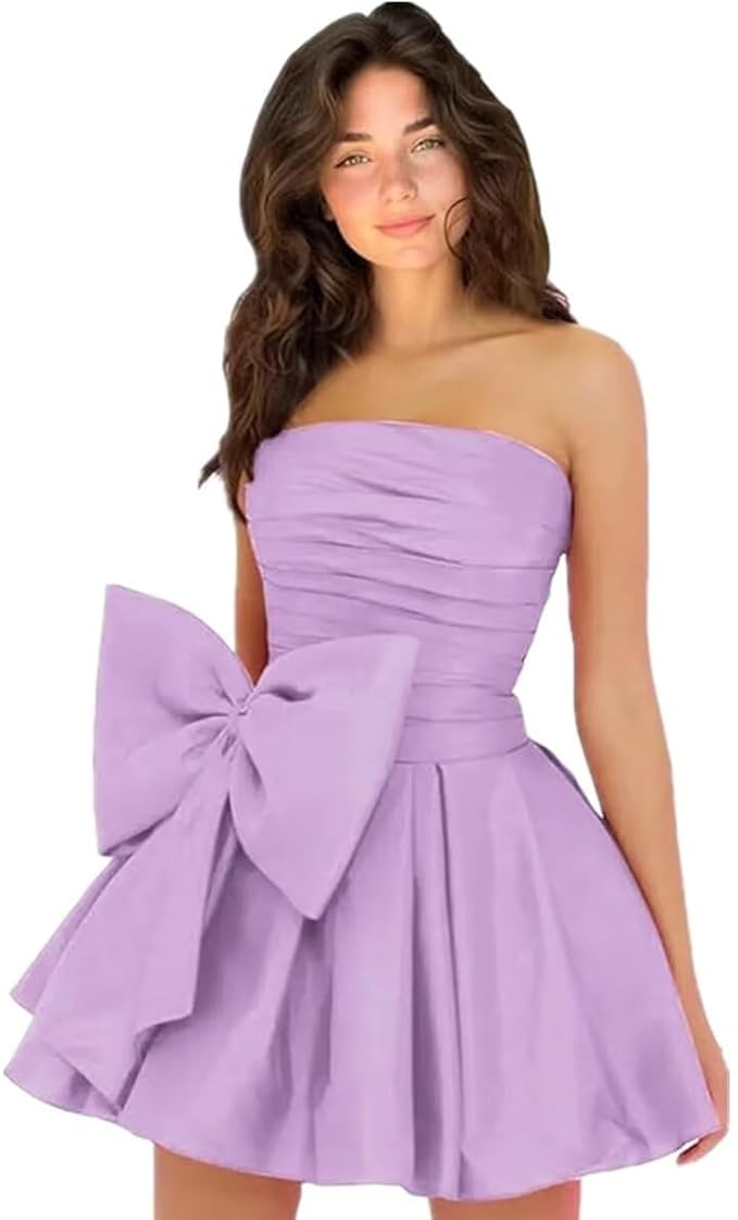 Dressystars Royal Blue Homecoming Dress Taffeta Strapless Short Party Dress