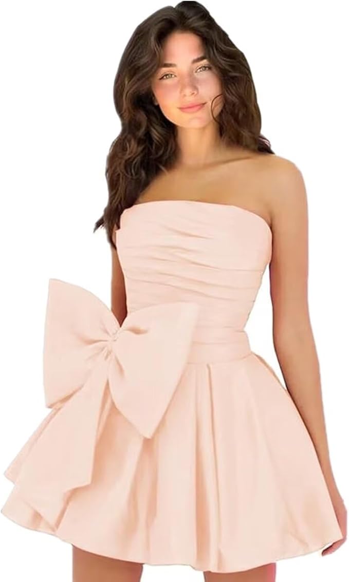 Dressystars Royal Blue Homecoming Dress Taffeta Strapless Short Party Dress