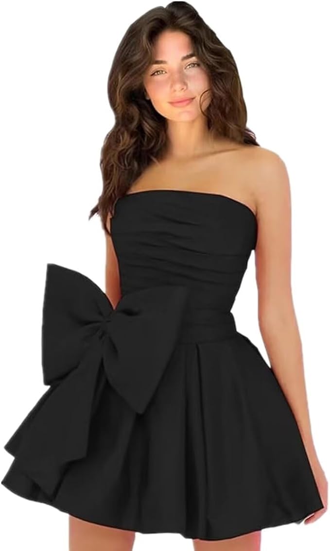 Dressystars Royal Blue Homecoming Dress Taffeta Strapless Short Party Dress